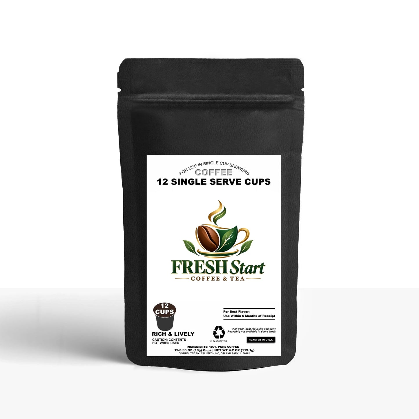12 Pack Single Serve Coffee Capsules